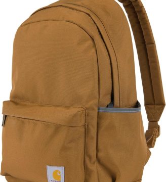 Carhartt 21L Classic Backpack, Water-Resistant Pack W/ 15" Laptop Sleeve and Organizational Compartments, Brown, PFAS Free